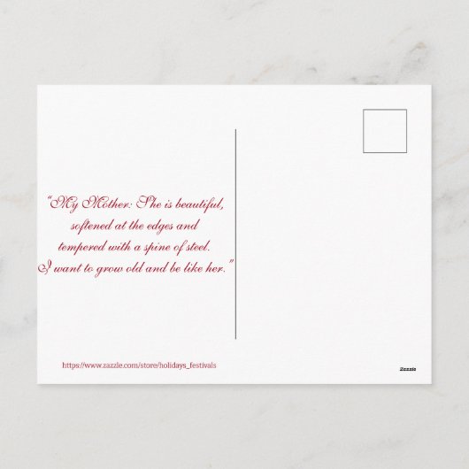 Moederdag Dochters Roestieke Rozen Bloemig Groen Feestdagenkaart (Achterkant)