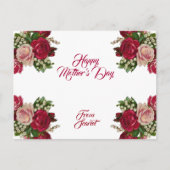 Moederdag Dochters Roestieke Rozen Bloemig Groen Feestdagenkaart (Voorkant)