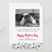 Moederdag Dog Foto van Rescue Dog Pet Feestdagenkaart (Voorkant / Achterkant)