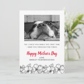 Moederdag Dog Foto van Rescue Dog Pet Feestdagenkaart (Staand voorkant)