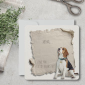 Moederdag Dog Mam Custom Beagle Kaart