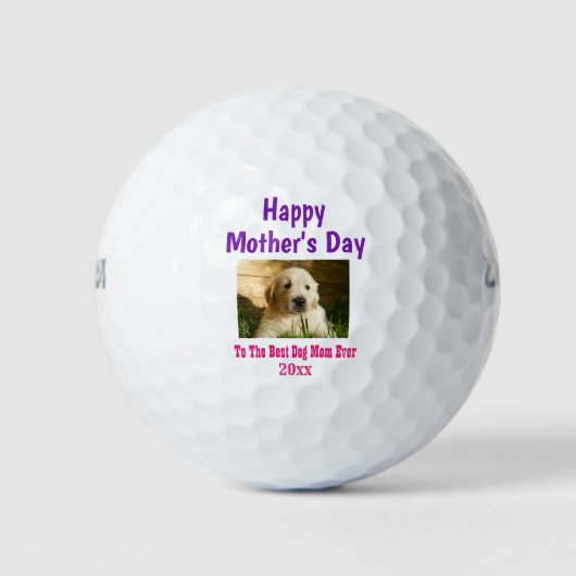 Moederdag Dog Mam World's Best Ever Pet Photo Golfballen (Voorkant)