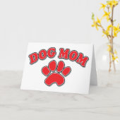 Moederdag Dog mama Kaart (Gele Bloem)