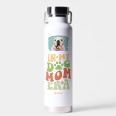 Moederdag Dog Mom Era Puppy Foto Waterfles (Voorkant)