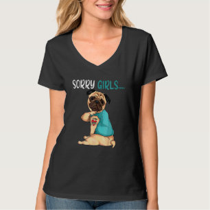 Moederdag Dogpug sorry meisje Ik hou van mam tatto T-shirt