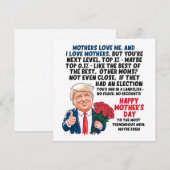Moederdag Donald Trump Feestdagenkaart (Voorkant / Achterkant)