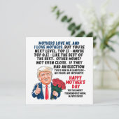 Moederdag Donald Trump Feestdagenkaart (Staand voorkant)