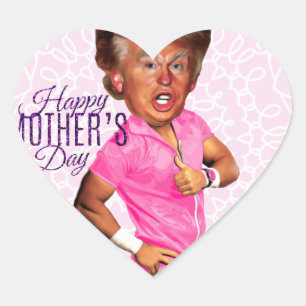 moederdag donald trump hart sticker
