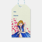 Moederdag Donk Royal Blue Dress Cadeaulabel (Achterkant)