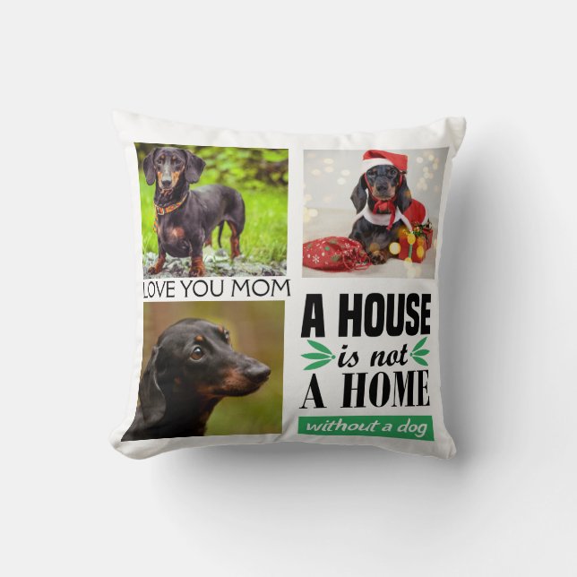 Moederdag drie fotocollage met de hond kussen (Voorkant)
