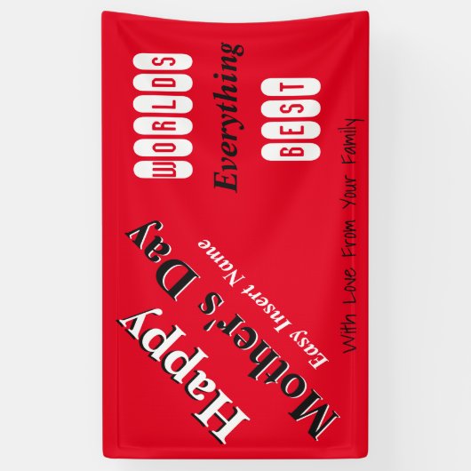 Moederdag Easy Tailor Spandoek (Verticaal)