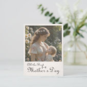 Moederdag - Een tedere tuin omhelzing Feestdagenkaart (Staand voorkant)