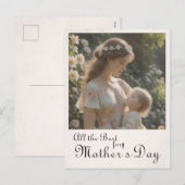 Moederdag - Een tedere tuin omhelzing Feestdagenkaart (Voorkant / Achterkant)