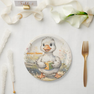 Moederdag Eend Bump Baby Shower Papieren Bordje