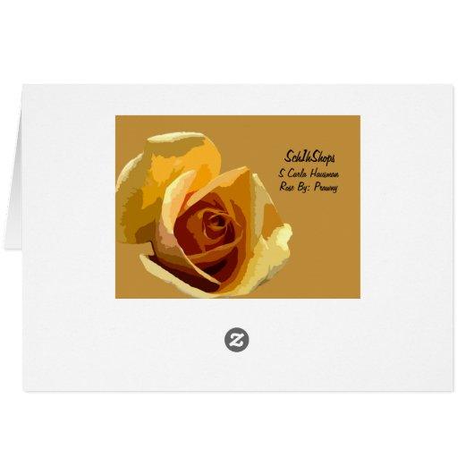 Moederdag, eengele rozen, Wenskaart (Achterkant Horizontaal)