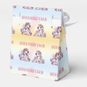 Moederdag eenhoorn-themafeest bedankdoosjes (Achterkant)