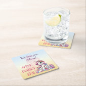 Moederdag eenhoorn-themafeest kartonnen onderzetters (Insitu)