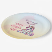 Moederdag eenhoorn-themafeest papieren bordje (Gekanteld)