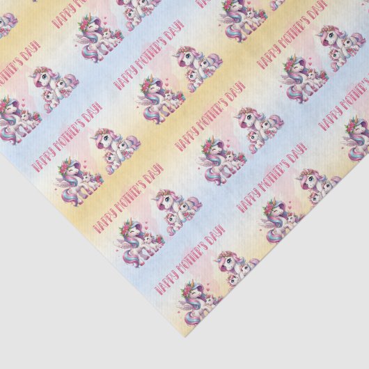 Moederdag eenhoorn-themafeest tissuepapier (Detail)