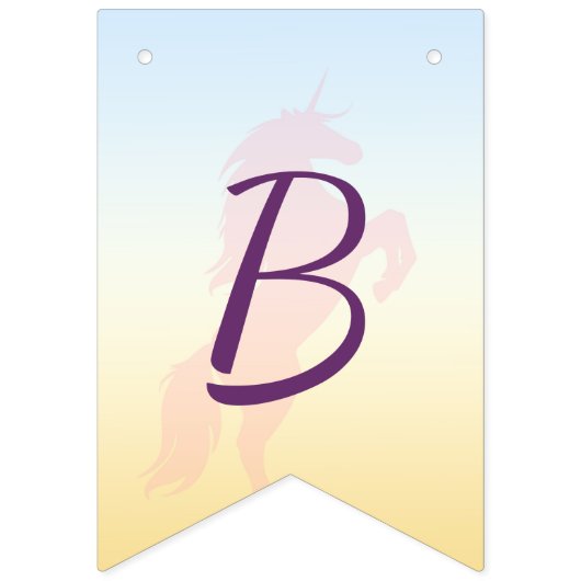 Moederdag eenhoorn-themafeest vlaggetjes (Tweede vlag)