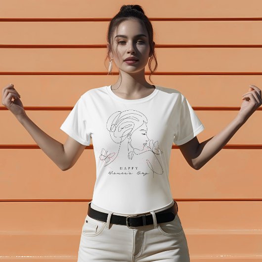 Moederdag eenvoudige lijnkunst t-shirt
