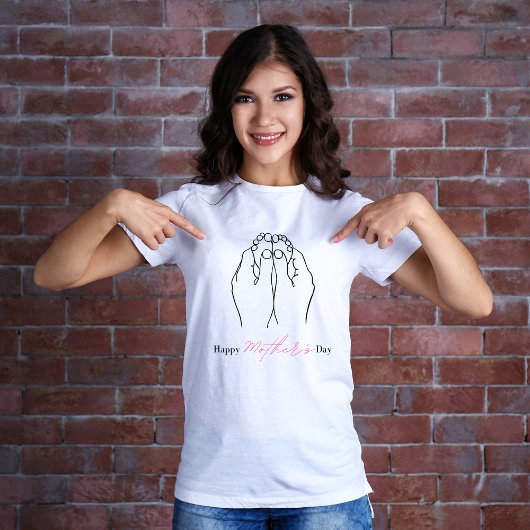 Moederdag eenvoudige lijnkunst t-shirt