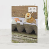 Moederdag eerstgeboren kuiken kaart (Voorkant)