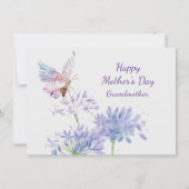 Moederdag Elegant Garden Butterfy Grandmoeder Kaart (Voorkant)