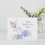 Moederdag Elegant Garden Butterfy Moeder Kaart (Staand voorkant)