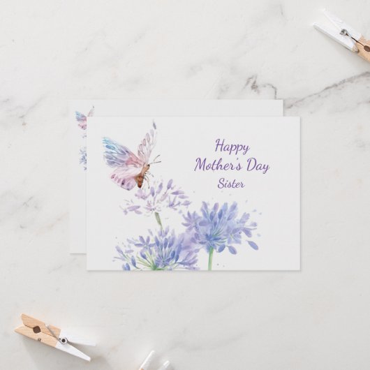 Moederdag Elegant Garden Butterfy Zister Kaart