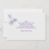 Moederdag Elegant Garden Butterfy Zister Kaart (Achterkant)