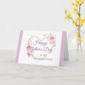 Moederdag Elegant Garden Flowers Heart Love Kaart (Gele Bloem)