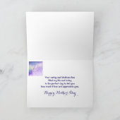 Moederdag Elegant Garden Lavender Flowers Kaart (Binnen)