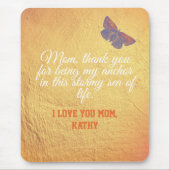 Moederdag Elegant Glam Gold Script Quote Muismat (Voorkant)