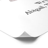 Moederdag Elegant Gray Pink Floral - Aangepast Poster (Hoek)