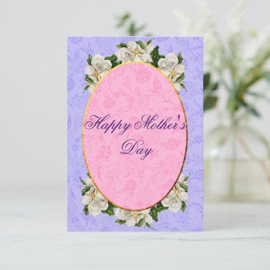 Moederdag Elegant Mooi Bedankkaart (Staand voorkant)