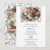 Moederdag Elegant Tea Party Kaart (Voorkant / Achterkant)