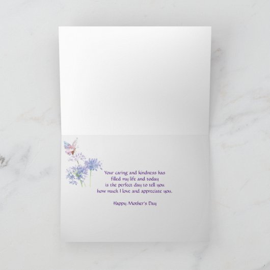 Moederdag Elegant Tuinbots Roze Kaart (Binnen)