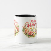 Moederdag elegante bloem 2 tot mok (Midden)