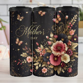 Moederdag: Elegante bloemen, gouden tinten Thermosbeker