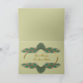 Moederdag elegante pauwenveren fotokaarten kaart (Binnen)