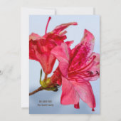 Moederdag Elegante Roze Azalea Bloem Bedankkaart (Achterkant)