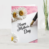 Moederdag Elegante Script Kaart (Voorkant)