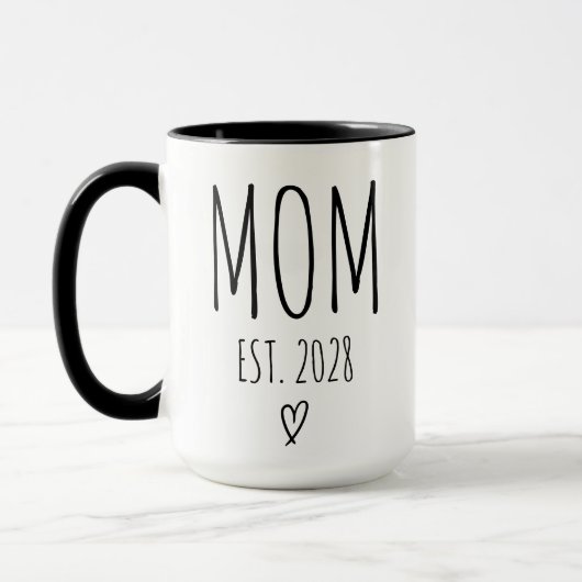 Moederdag | Elegante Script Moeder Aangepaste Name Mok (Links)