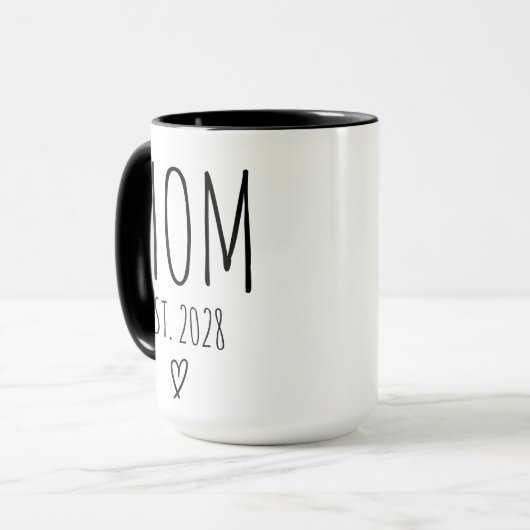Moederdag | Elegante Script Moeder Aangepaste Name Mok (Voorkant links)