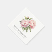 Moederdag Elegante Waterverf Blush Bloemen Servet (Hoek)