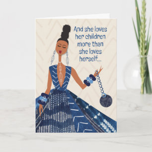Moederdag - En ze houdt van haar kinderen... Bedankkaart