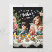 Moederdag familie brunch kaart (Achterkant)