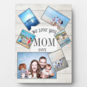 Moederdag Familie Foto verspreid Rustic Wood Fotoplaat (voorkant)