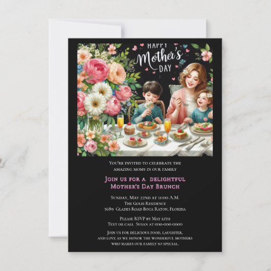 Moederdag Family Brunch Kaart (Voorkant)